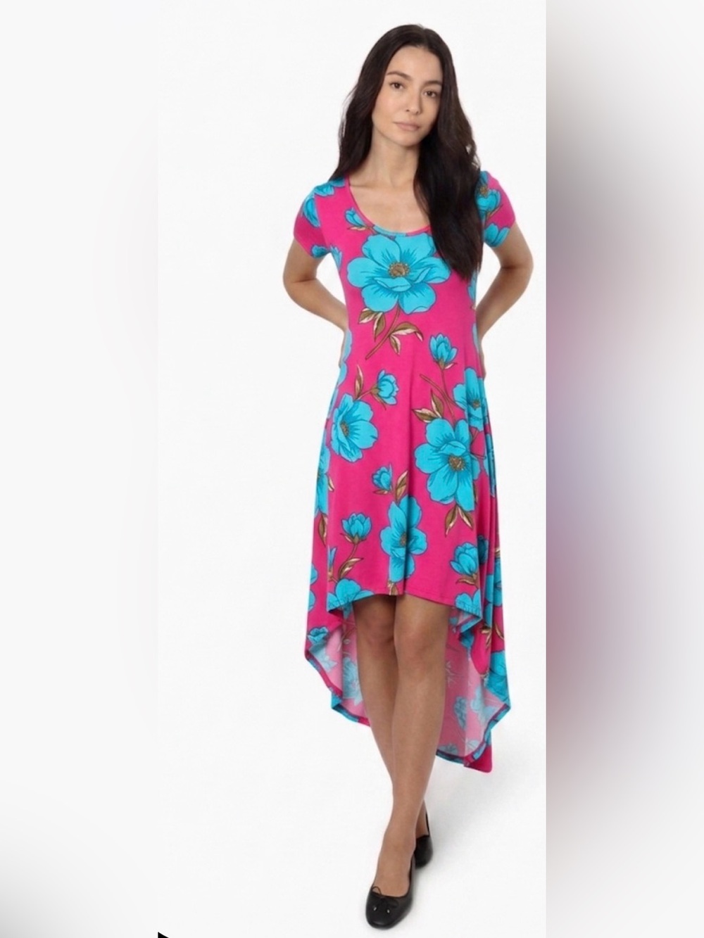 High-Low Colourful Floral Boho Sundress NWT